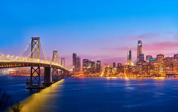 San Francisco skyline representing custom wine cellar services in Northern California