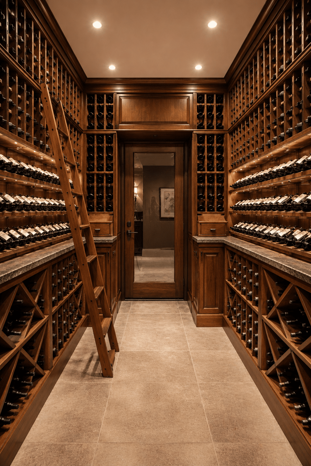 Custom wine cellar design with premium racking and climate-controlled wine storage