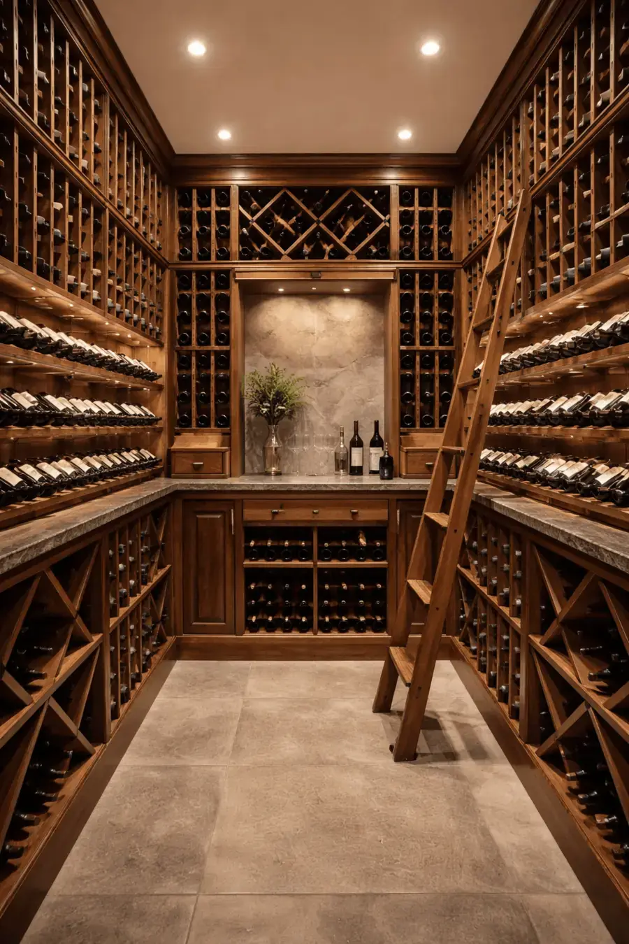 Traditional wood wine cellar design inspiration for a Dana Point residence